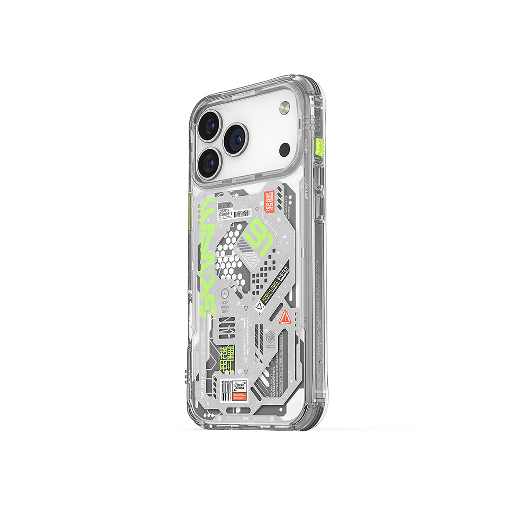 Apple iPhone 17 Pro Kılıf Desenli Airbag Tasarımlı Skinarma Spectra Kapak Beyaz