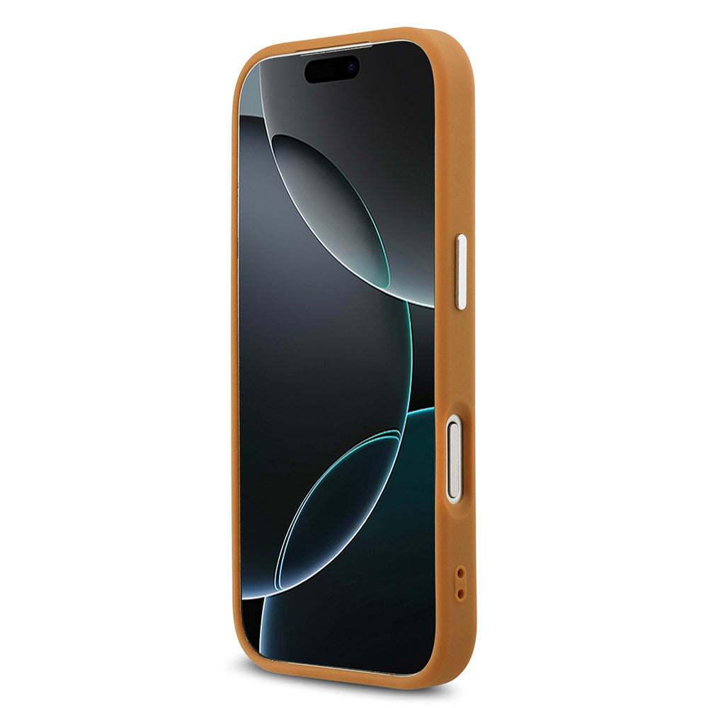 Apple iPhone 17 Pro Kılıf Karl Lagerfeld Orjinal Lisanslı M-safe Şarj Özellikli Metal Kamera ve Buton Tasarımlı Paris RSG PU Deri Kapak Kahverengi