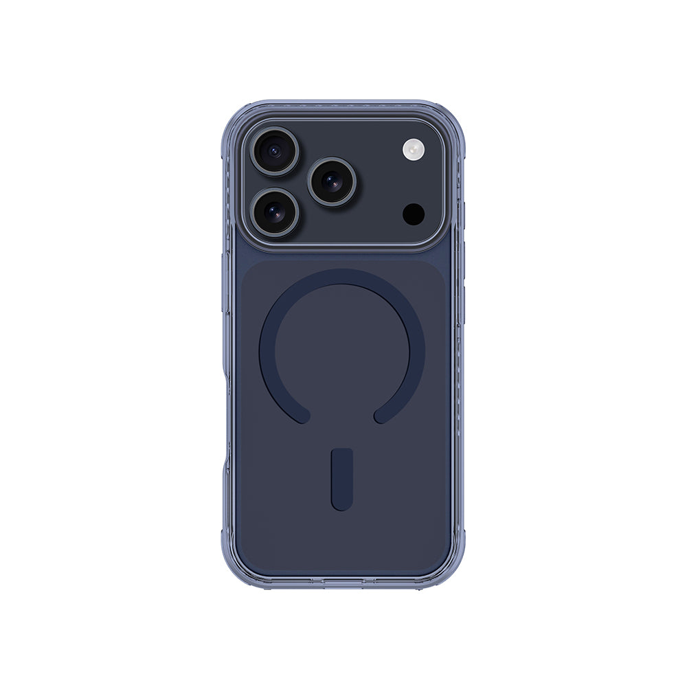 Apple iPhone 17 Pro Kılıf M-Safe Şarj Özellikli Airbag Tasarımlı AmazingThing Titan Pro Serisi Kapak Mavi