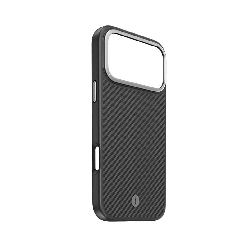 Apple iPhone 17 Pro Kılıf M-safe Şarj Özellikli Aramid Fiber Wiwu Defense Ultra Serisi DCC-205 Kapak Siyah