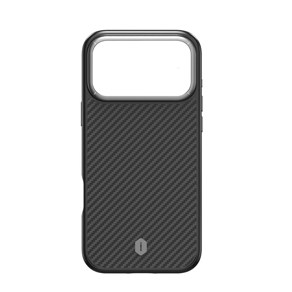 Apple iPhone 17 Pro Kılıf M-safe Şarj Özellikli Aramid Fiber Wiwu Defense Ultra Serisi DCC-205 Kapak Siyah