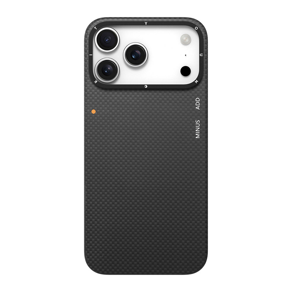Apple iPhone 17 Pro Kılıf M-safe Şarj Özellikli Aramid Fiber Youngkit 1500D Kevlar Extreme Wing Titanyum-Gold Serisi Kapak Siyah