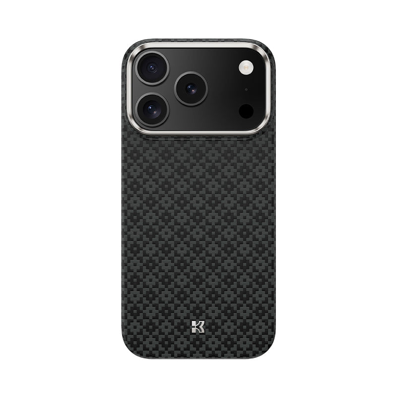 Apple iPhone 17 Pro Kılıf M-Safe Şarj Özellikli Benks ArmorAir ArmorGrid Serisi Kevlar Kapak Siyah