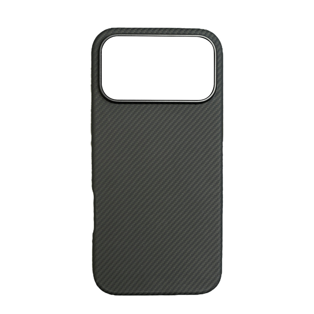 Apple iPhone 17 Pro Kılıf M-safe Şarj Özellikli Mohseven 600D Aramid Fiber Kapak Siyah