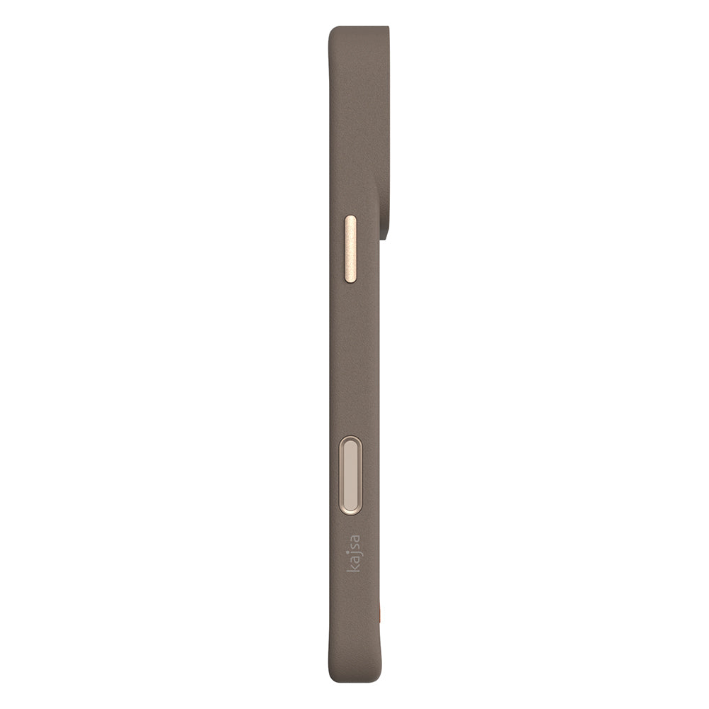 Apple iPhone 17 Pro Kılıf M-safe Şarj Özellikli O-Ring Metal Kamera Çerçeveli Kajsa Matrix Collection Kapak Desert Gold
