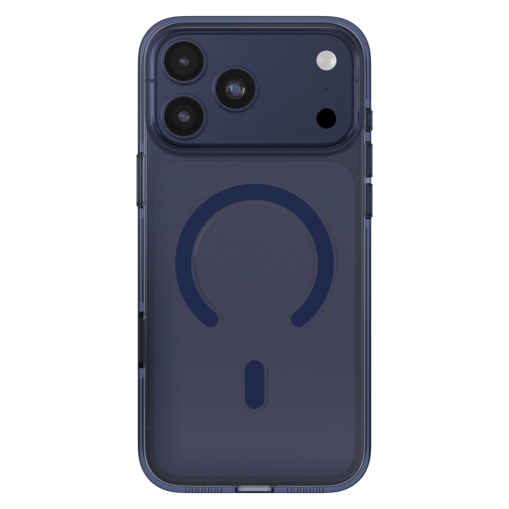 Apple iPhone 17 Pro Kılıf M-safe Şarj Özellikli O-Ring Şeffaf Kajsa Trans Shield Serisi Kapak Mavi