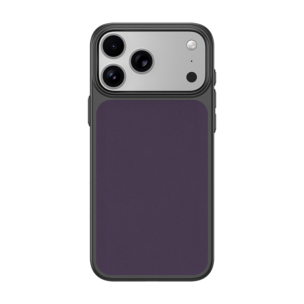 Apple iPhone 17 Pro Kılıf M-Safe Şarj Özellikli PU Zore Paris Trexo Sert PC Kapak Mor