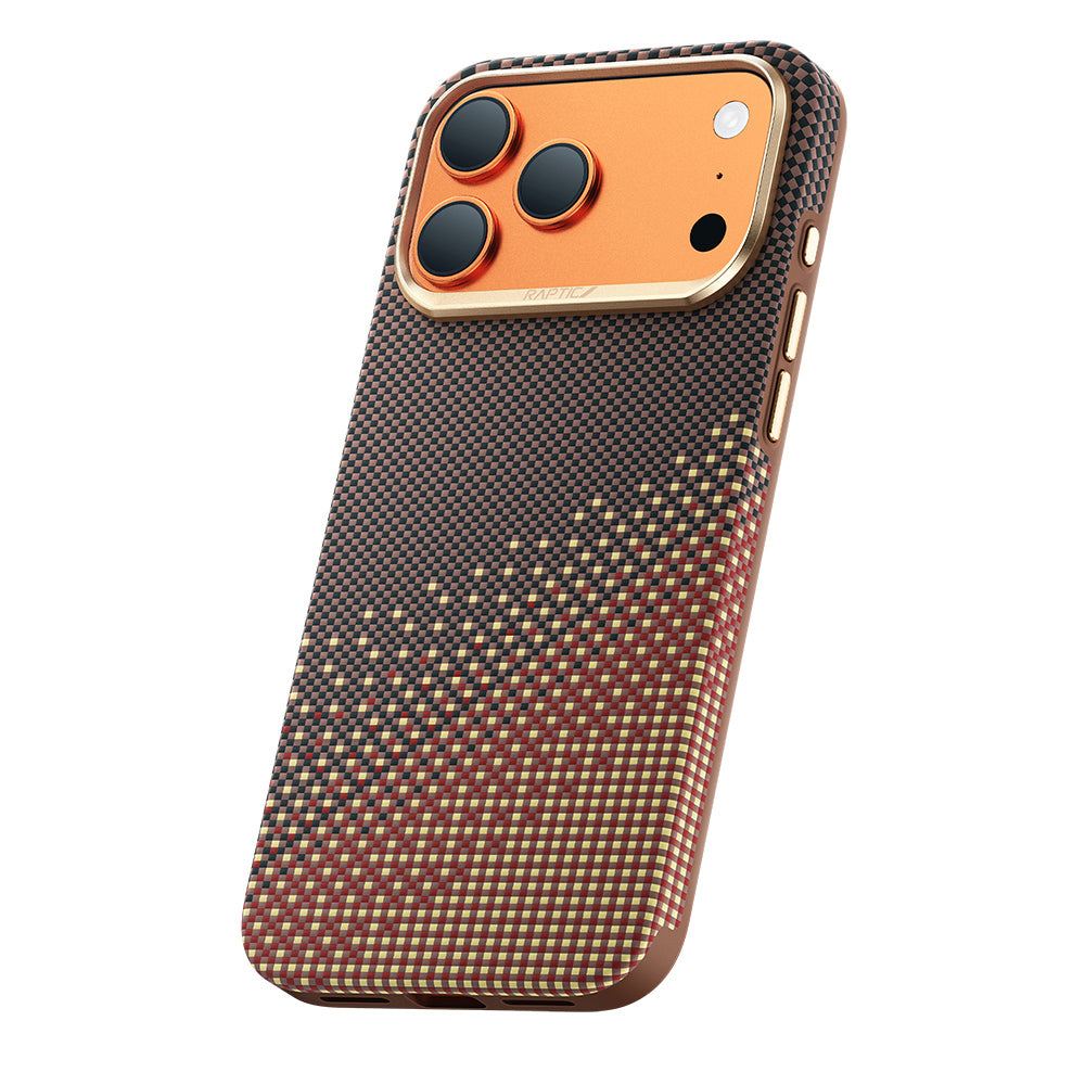 Apple iPhone 17 Pro Kılıf M-safe Şarj Özellikli Raptic Aramid Dual Ultra Serenity Serisi Kapak Kahverengi