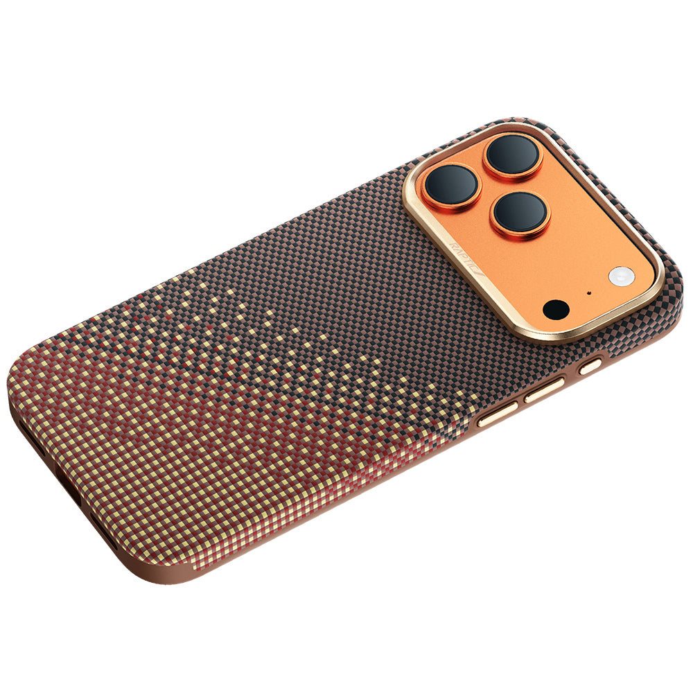 Apple iPhone 17 Pro Kılıf M-safe Şarj Özellikli Raptic Aramid Dual Ultra Serenity Serisi Kapak Kahverengi