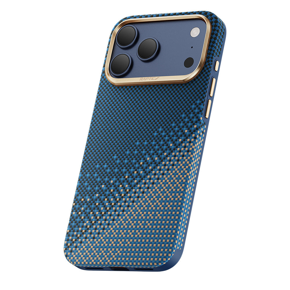 Apple iPhone 17 Pro Kılıf M-safe Şarj Özellikli Raptic Aramid Dual Ultra Serenity Serisi Kapak Lacivert