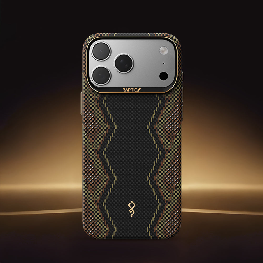 Apple iPhone 17 Pro Kılıf M-safe Şarj Özellikli Raptic Aramid Skin Scepter Serisi Kapak Siyah