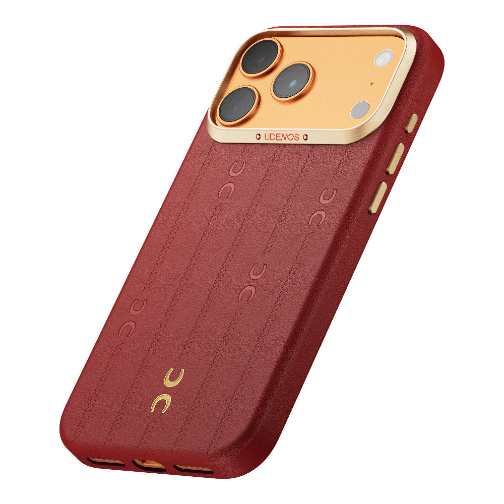 Apple iPhone 17 Pro Kılıf M-Safe Şarj Özellikli Udemos Wind Serisi Kapak Kırmızı