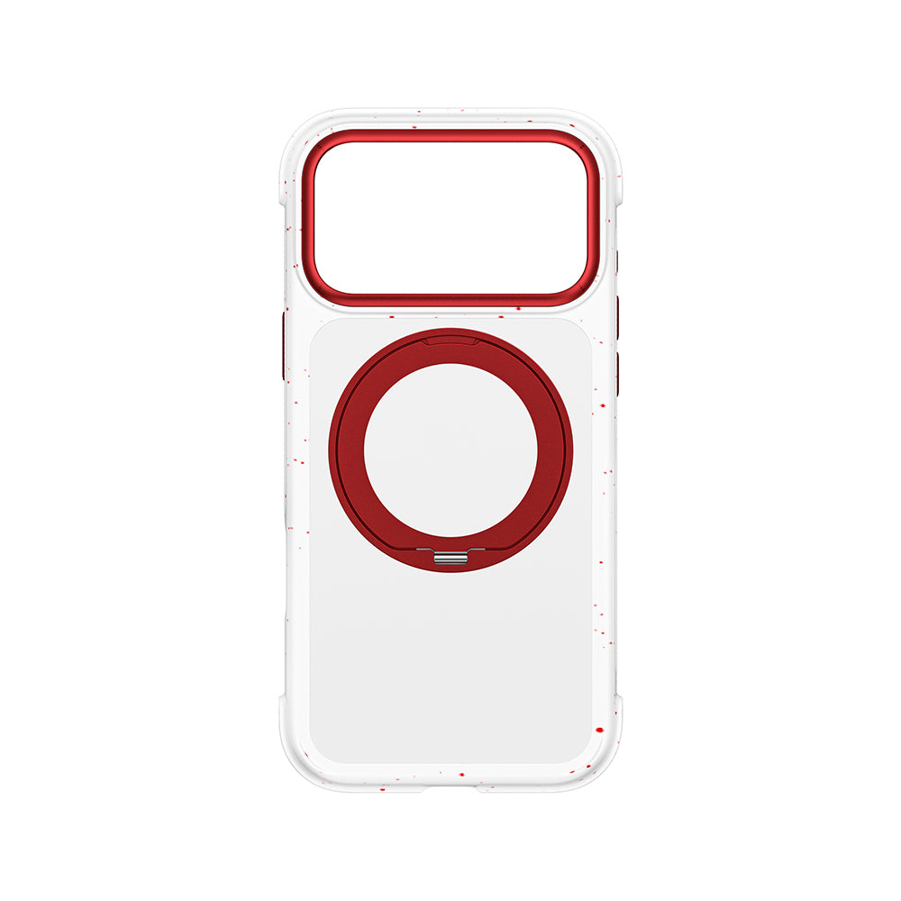 Apple iPhone 17 Pro Kılıf M-safe Şarj Özellikli Wiwu AA-203 AeroArmor Ultra Serisi Airbag Tasarımlı Standlı Kapak Beyaz