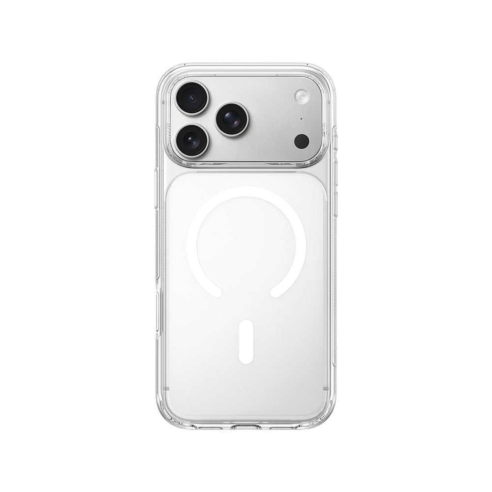 Apple iPhone 17 Pro Kılıf M-safe Şarj Özellikli Wiwu CS-202 Crystal Shield Pro Serisi Anti Yellowing Sert PC Kapak Şeffaf