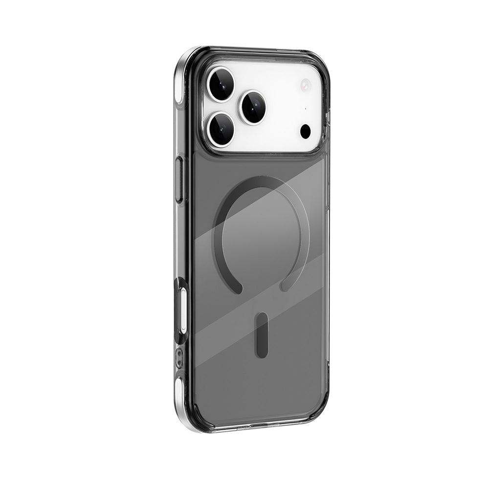 Apple iPhone 17 Pro Kılıf M-safe Şarj Özellikli Wiwu MCC-702 Titanyum Pro Serisi Sert PC Kapak Siyah