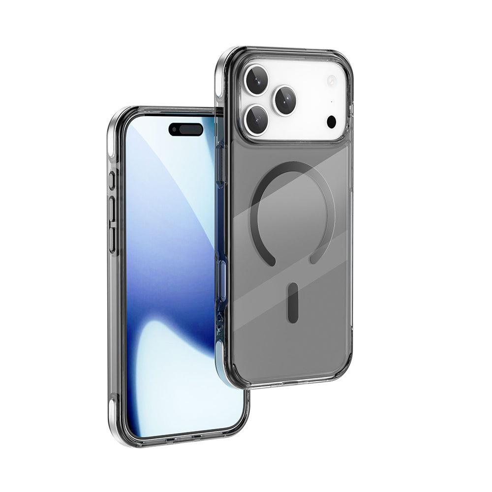 Apple iPhone 17 Pro Kılıf M-safe Şarj Özellikli Wiwu MCC-702 Titanyum Pro Serisi Sert PC Kapak Siyah