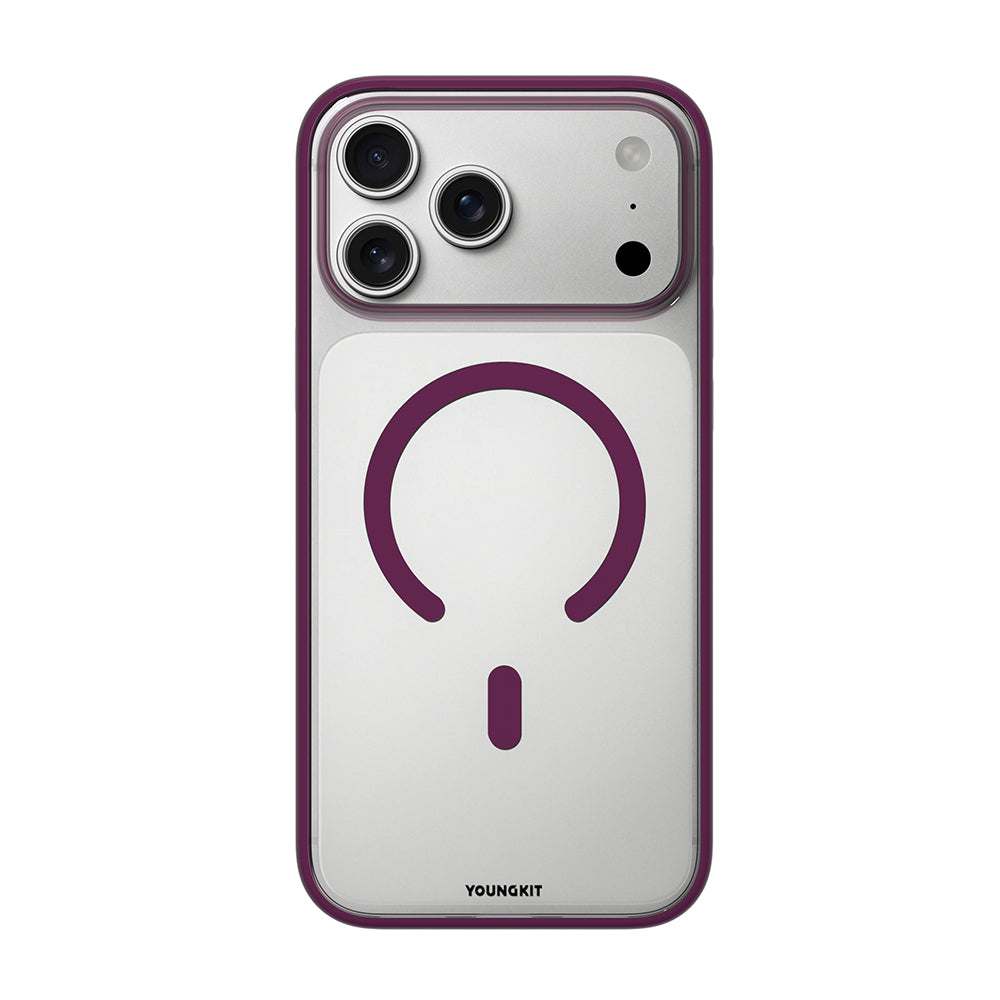 Apple iPhone 17 Pro Kılıf M-safe Şarj Özellikli Youngkit High Definition Serisi Kapak Bordo