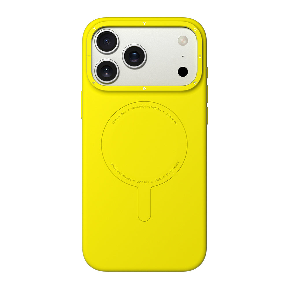 Apple iPhone 17 Pro Kılıf M-Safe Şarj Özellikli Youngkit Morandi Serisi Kapak Sarı