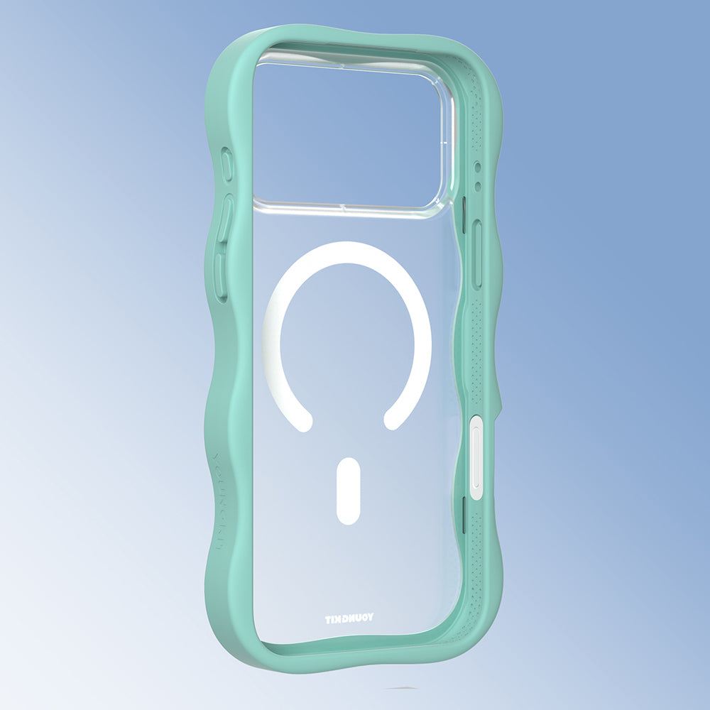 Apple iPhone 17 Pro Kılıf M-safe Şarj Özellikli Youngkit Wave Matte Serisi Kapak Açık Mavi