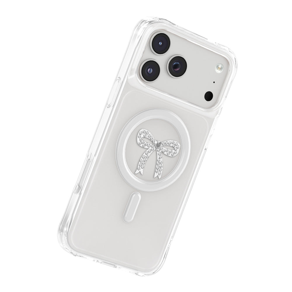 Apple iPhone 17 Pro Kılıf M-Safe Şarj Özellikli Zore Paris Mova Sert PC Kapak Şeffaf
