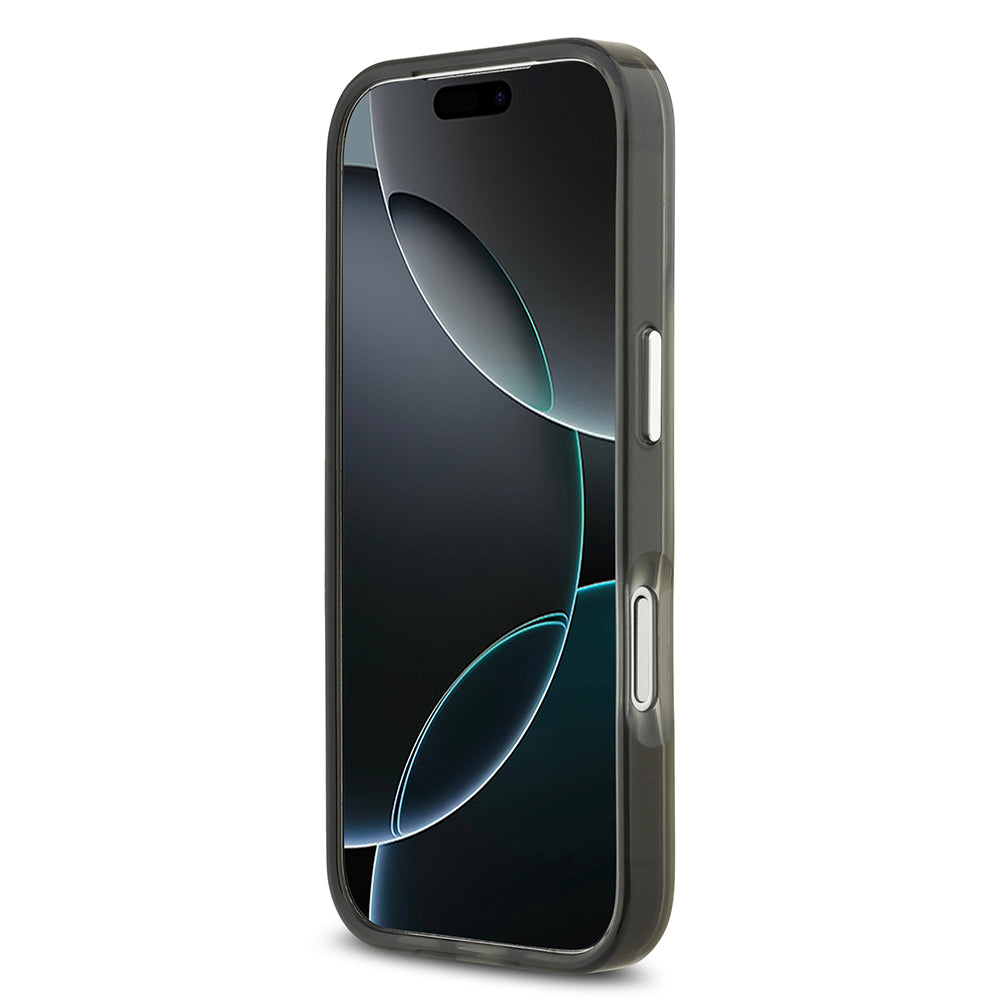 Apple iPhone 17 Pro Kılıf Mercedes Benz Orjinal Lisanslı M-safe Şarj Özellikli Çift Katmanlı PC Nostaljik Yıldız Dizayn Kapak Gri