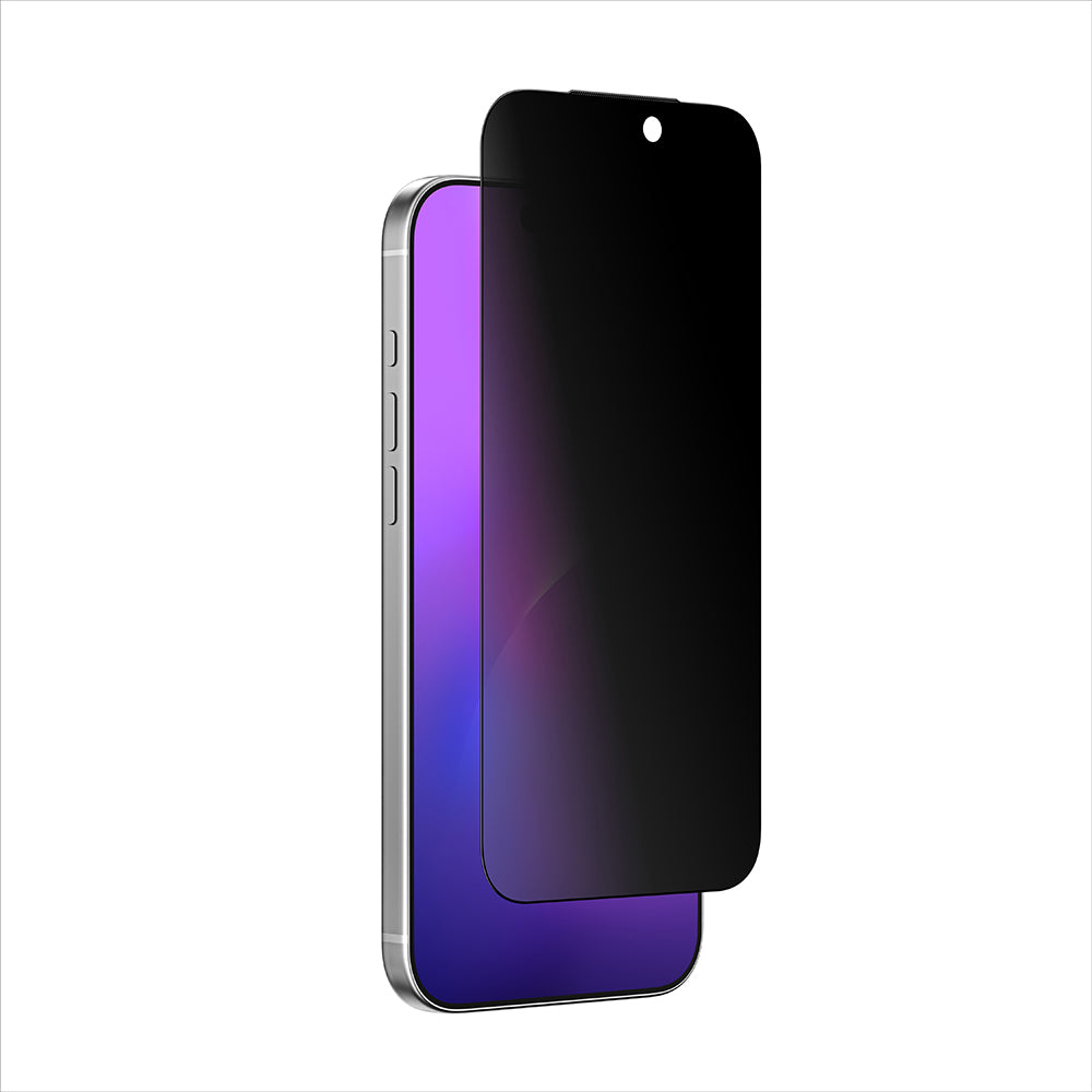 (17 Serisi)Apple iPhone Amazingthing Titan Privacy Parmak İzi Bırakmayan Temperli Cam Ekran Koruyucu Siyah