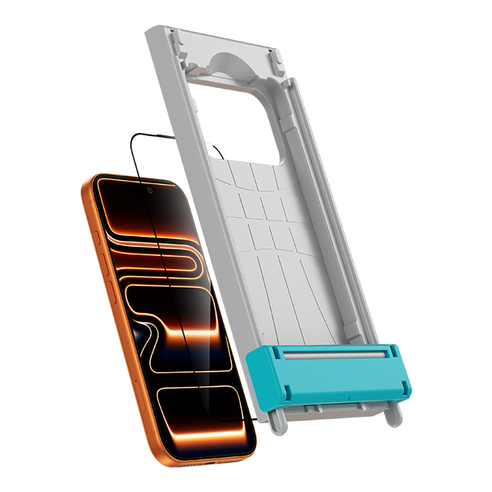 (17 Serisi)Apple iPhone Benks Glass Warrior 2.0 AR-EZFita Cam Ekran Koruyucu + Kolay Uygulama Aparatı Şeffaf