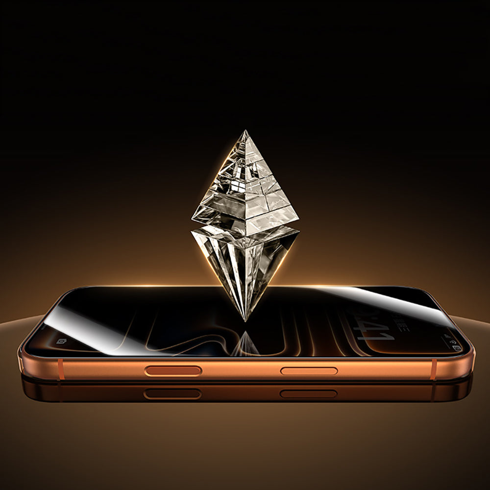 (17 Serisi)Apple iPhone Benks Glass Warrior 2.0 EZFita Privacy Hayalet Cam Ekran Koruyucu + Kolay Uygulama Aparatı Siyah