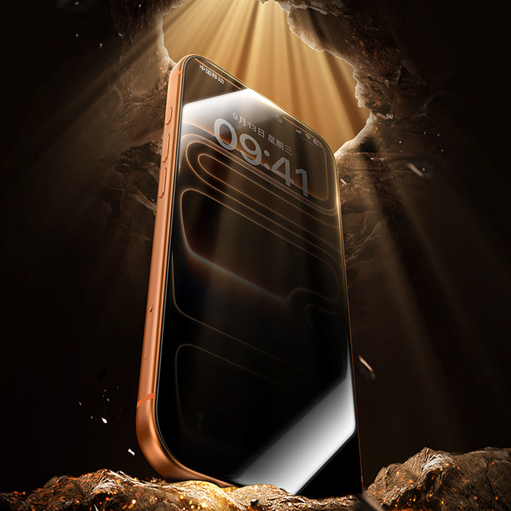 (17 Serisi)Apple iPhone Benks Glass Warrior 2.0 EZFita Privacy Hayalet Cam Ekran Koruyucu + Kolay Uygulama Aparatı Siyah