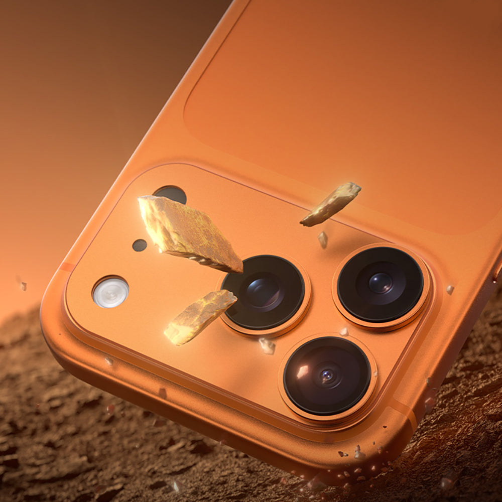 Apple iPhone 17 Pro Max Benks Glass Warrior Anti Reflective Metal Kamera Lens Koruyucu Turuncu