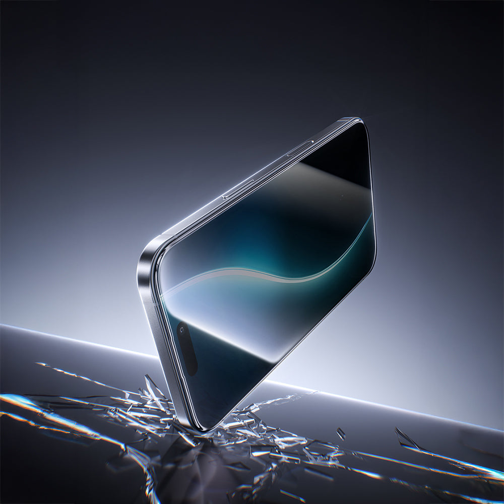 (17 Serisi)Apple iPhone  Benks Glass Warrior Privacy HD Cam Ekran Koruyucu + Kolay Uygulama Aparatlı Siyah