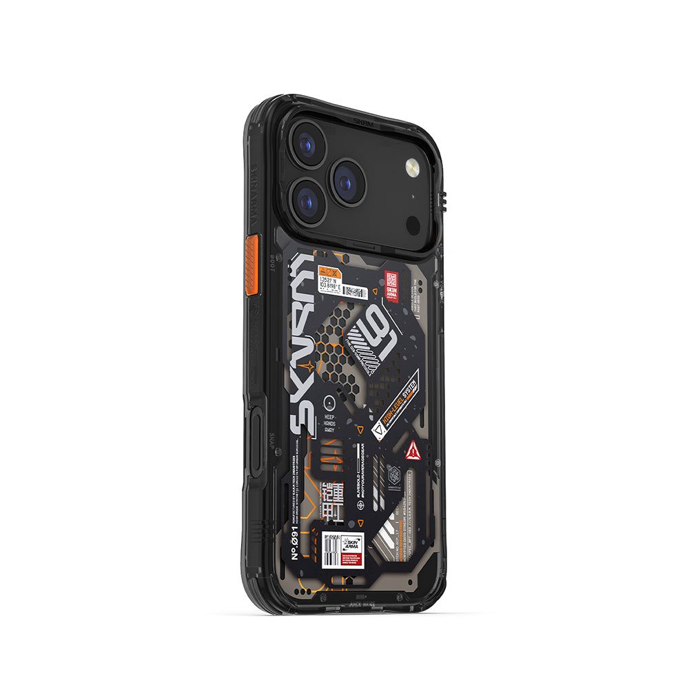 Apple iPhone 17 Pro Max Kılıf Desenli Airbag Tasarımlı Skinarma Spectra Kapak Siyah