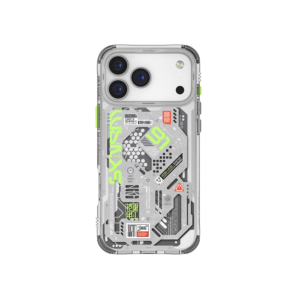 Apple iPhone 17 Pro Max Kılıf Desenli Airbag Tasarımlı Skinarma Spectra Kapak Yeşil