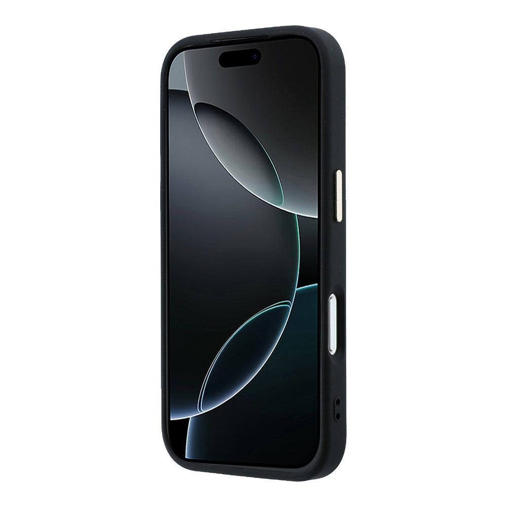 Apple iPhone 17 Pro Max Kılıf Guess Orjinal Lisanslı M-safe Şarj Özellikli Small 4G Classic Logolu Kapak Siyah