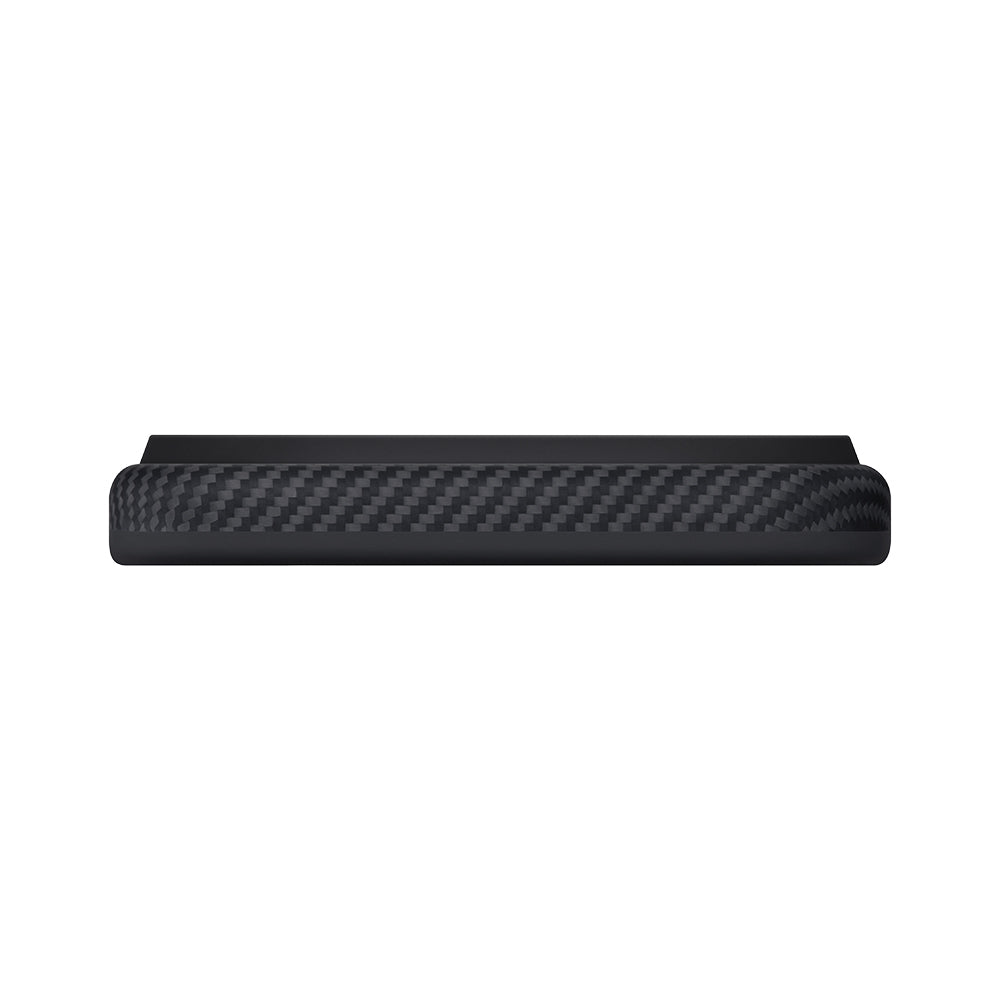Apple iPhone 17 Pro Max Kılıf M-safe Şarj Özellikli 1500D Aramid Fiber Pitaka Military-Grade Classic Serisi Black-Grey Twill Kapak Siyah-Gri
