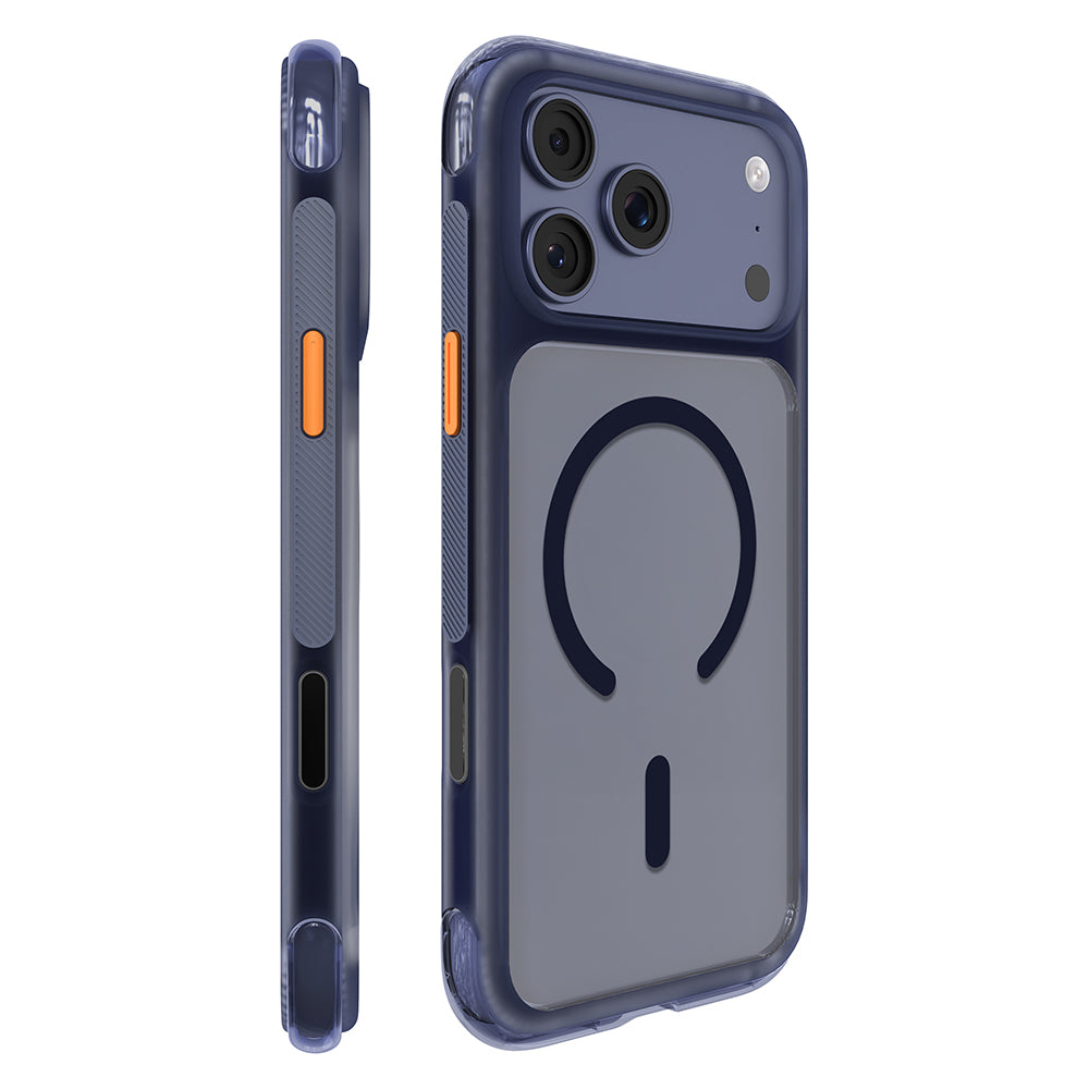 Apple iPhone 17 Pro Max Kılıf M-safe Şarj Özellikli Airbag Tasarımlı Mutural Air Shield Serisi Kapak Gri