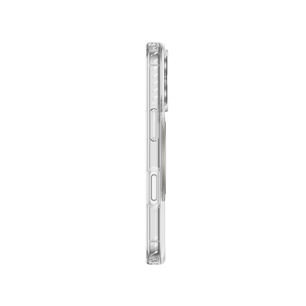 Apple iPhone 17 Pro Max Kılıf M-Safe Şarj Özellikli Airbag Tasarımlı Standlı AmazingThing Titan Pro MagSpin Kapak Şeffaf