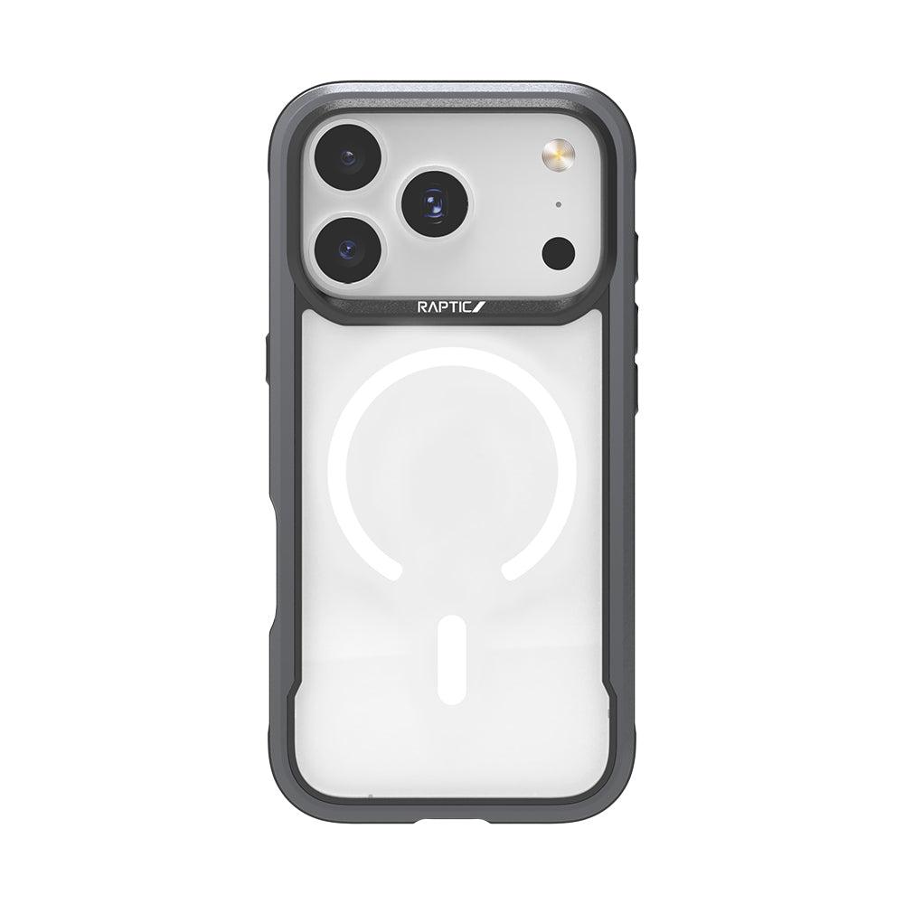 Apple iPhone 17 Pro Max Kılıf M-safe Şarj Özellikli Airbagli Raptic Shield Serisi Şeffaf Arka Yüzey Kapak Siyah