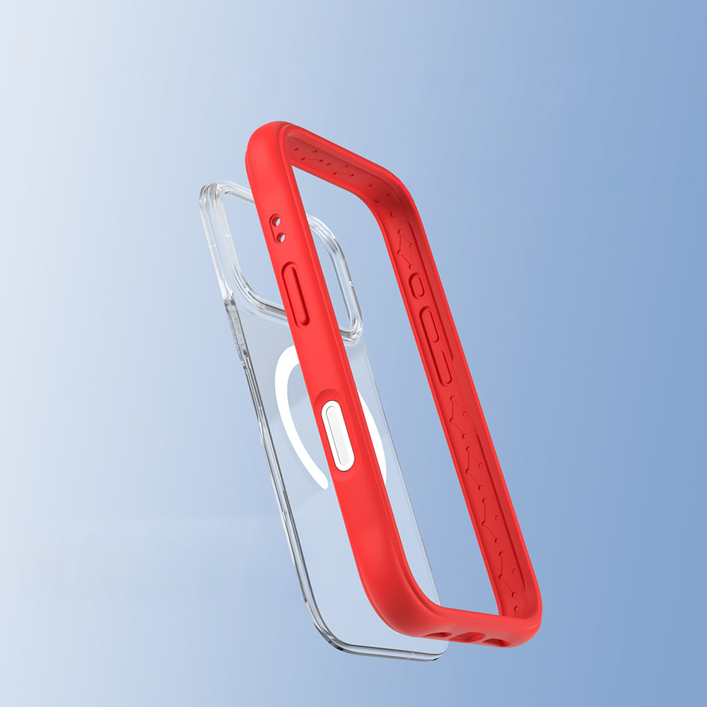 Apple iPhone 17 Pro Max Kılıf M-safe Şarj Özellikli Airbagli Youngkit Dynamic 2 Serisi Kapak Kırmızı