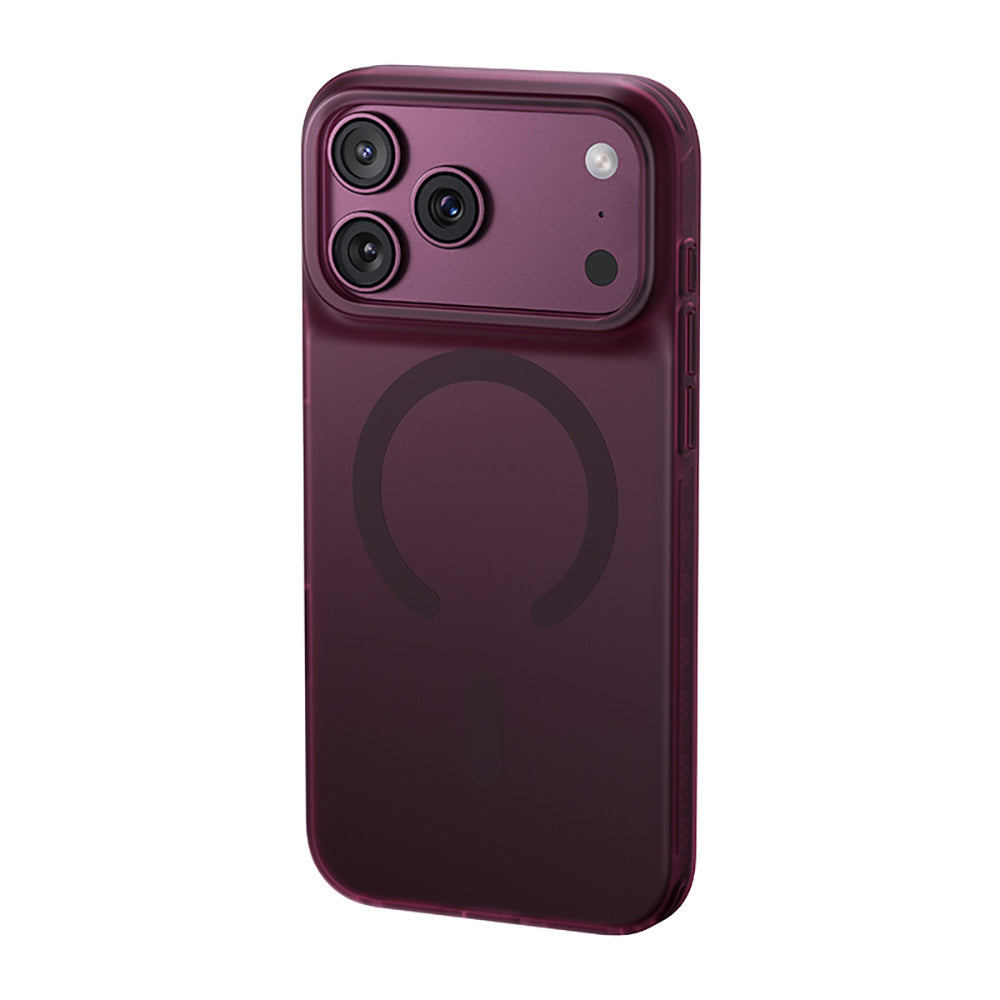 Apple iPhone 17 Pro Max Kılıf M-Safe Şarj Özellikli Benks C-Magnet Lucid ArmorPro Kapak Bordo
