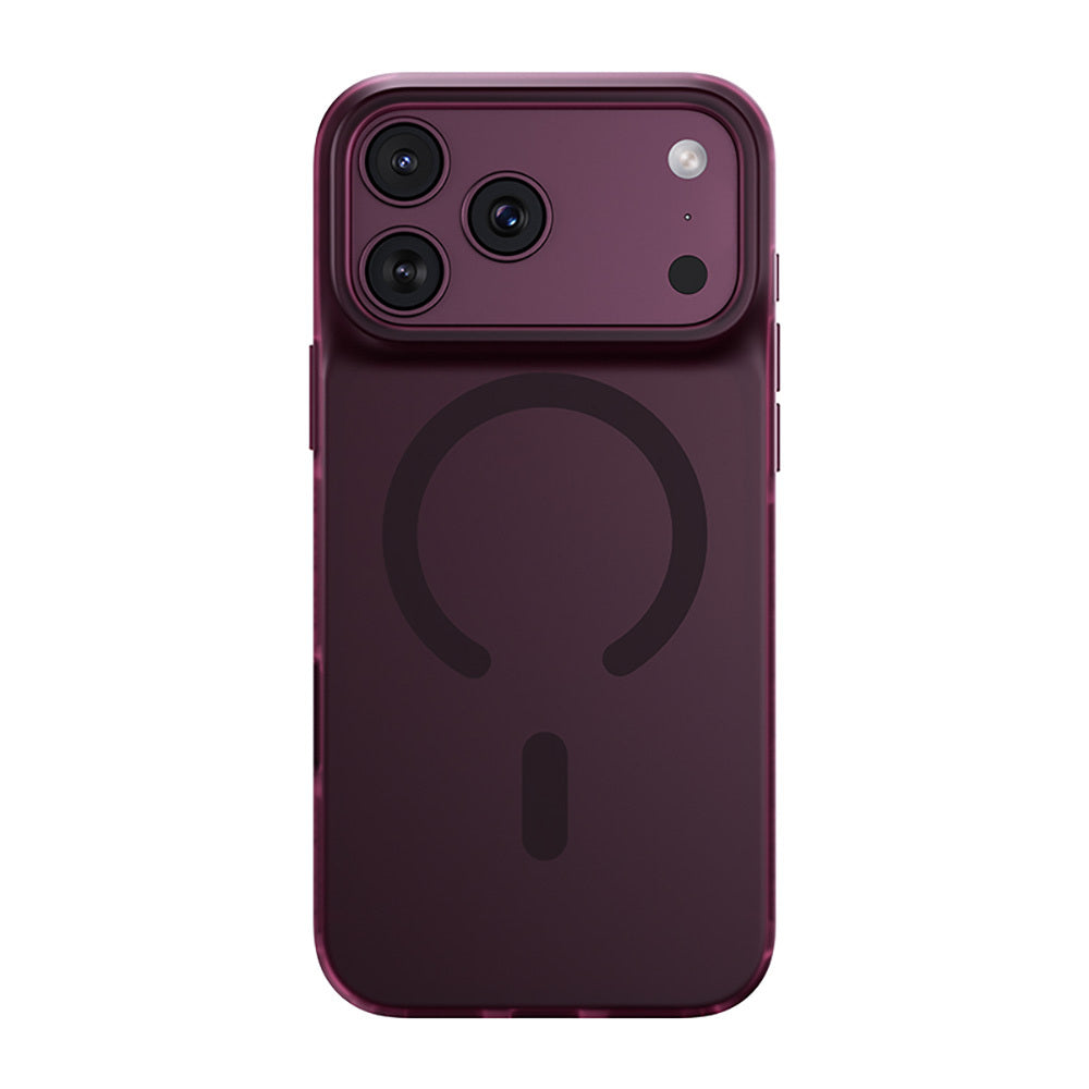 Apple iPhone 17 Pro Max Kılıf M-Safe Şarj Özellikli Benks C-Magnet Lucid ArmorPro Kapak Bordo