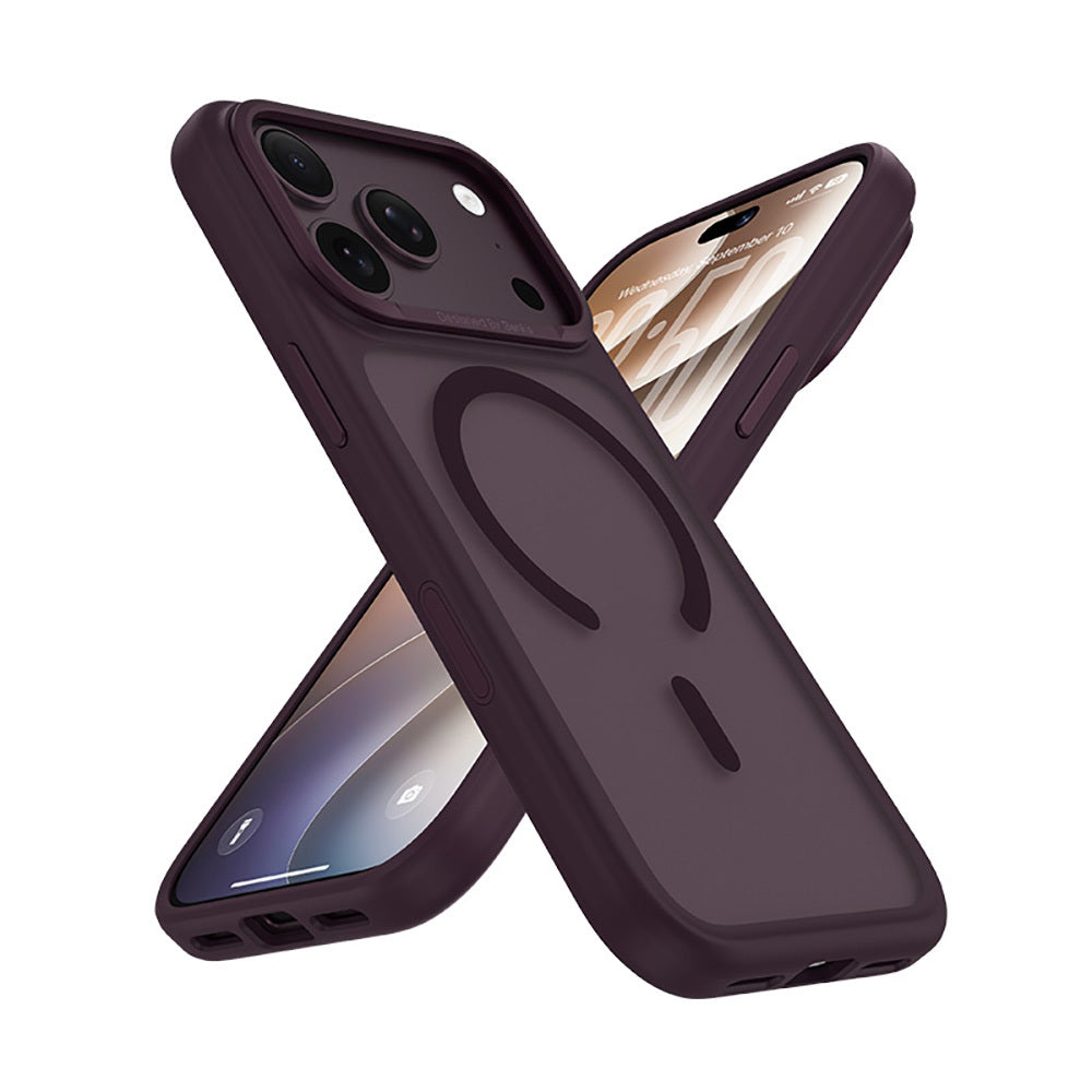 Apple iPhone 17 Pro Max Kılıf M-Safe Şarj Özellikli Benks Mist C-Magnet Yeni Seri Kapak Bordo
