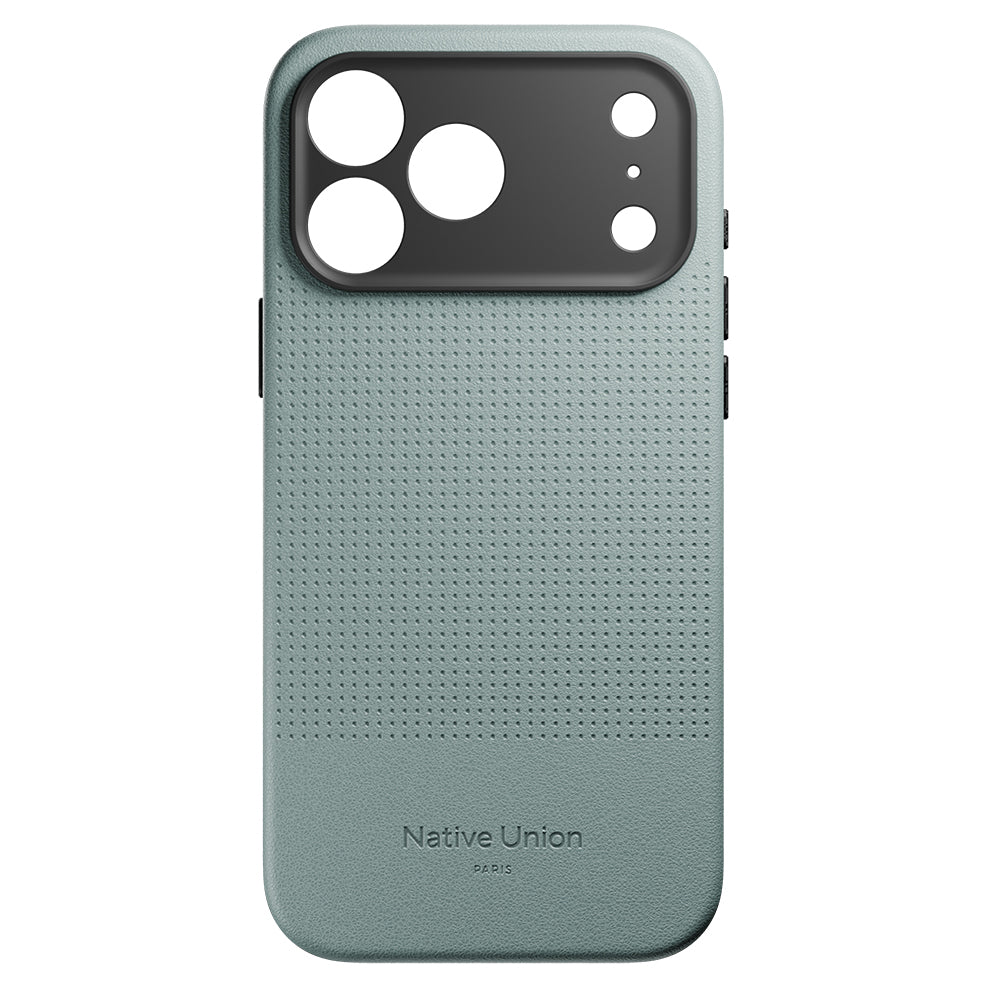 Apple iPhone 17 Pro Max Kılıf M-safe Şarj Özellikli Deri Dokulu Native Union 2025 Active Serisi Kapak Yeşil