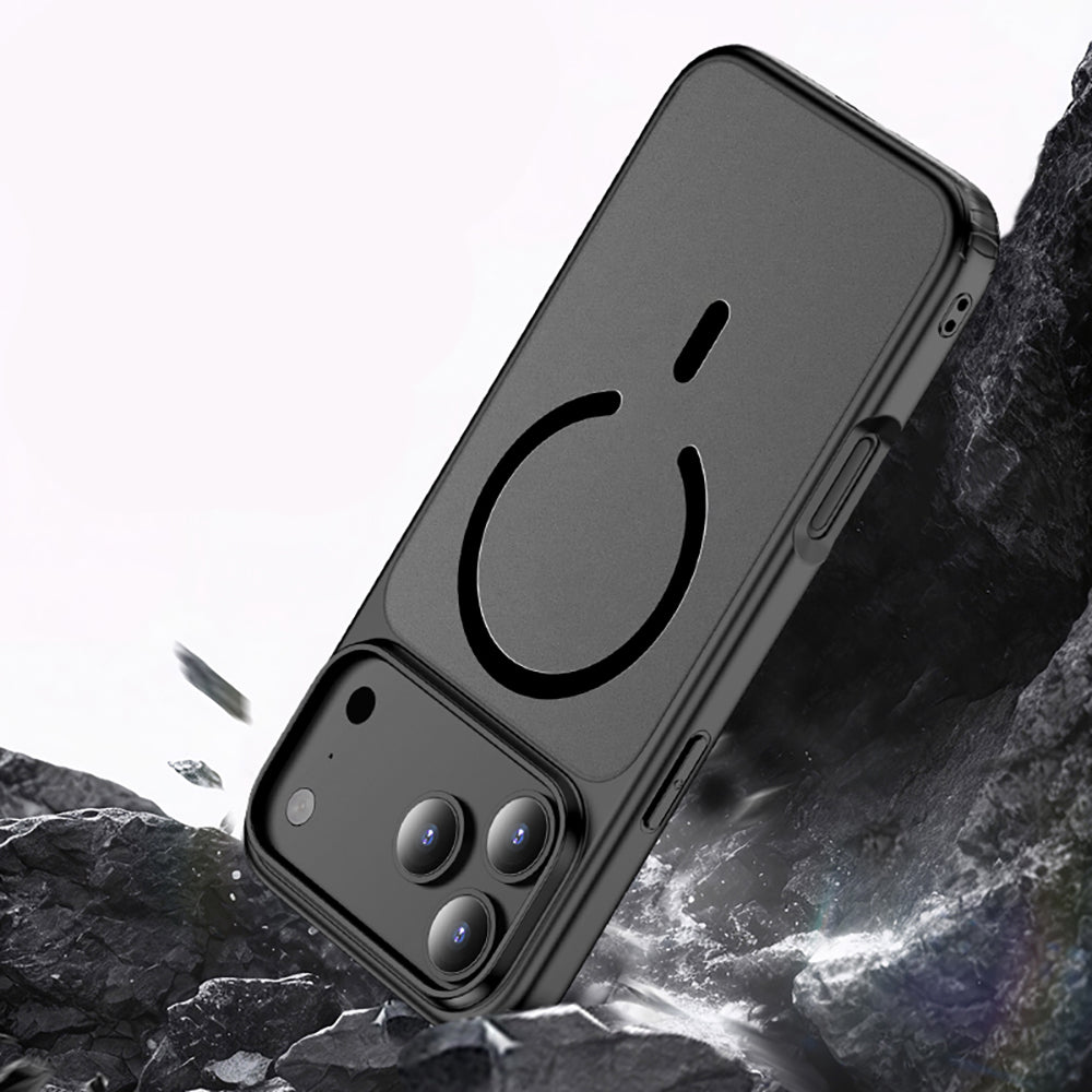 Apple iPhone 17 Pro Max Kılıf M-safe Şarj Özellikli Mat Arka Yüzey Wlons Lola Kapak Mavi