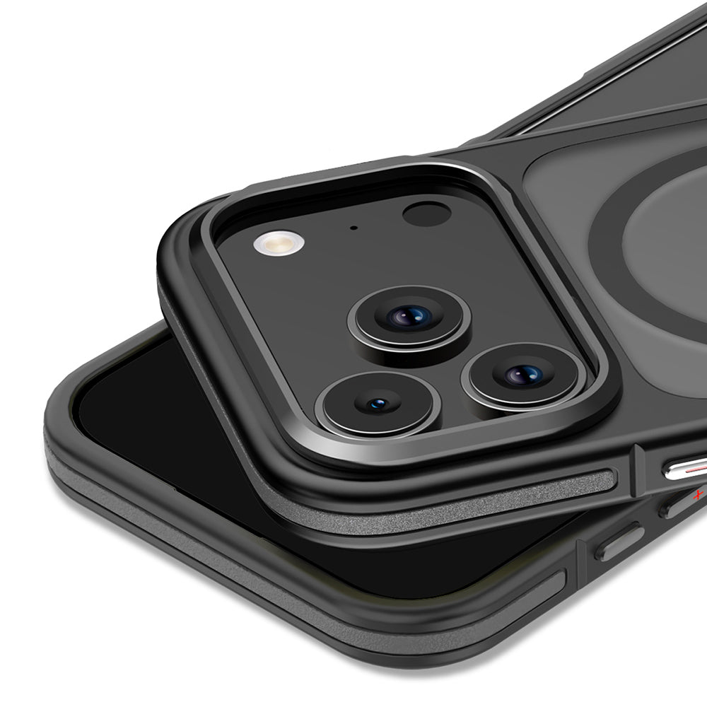 Apple iPhone 17 Pro Max Kılıf M-safe Şarj Özellikli Mat Görünümlü Wlons Vevo Kapak Siyah