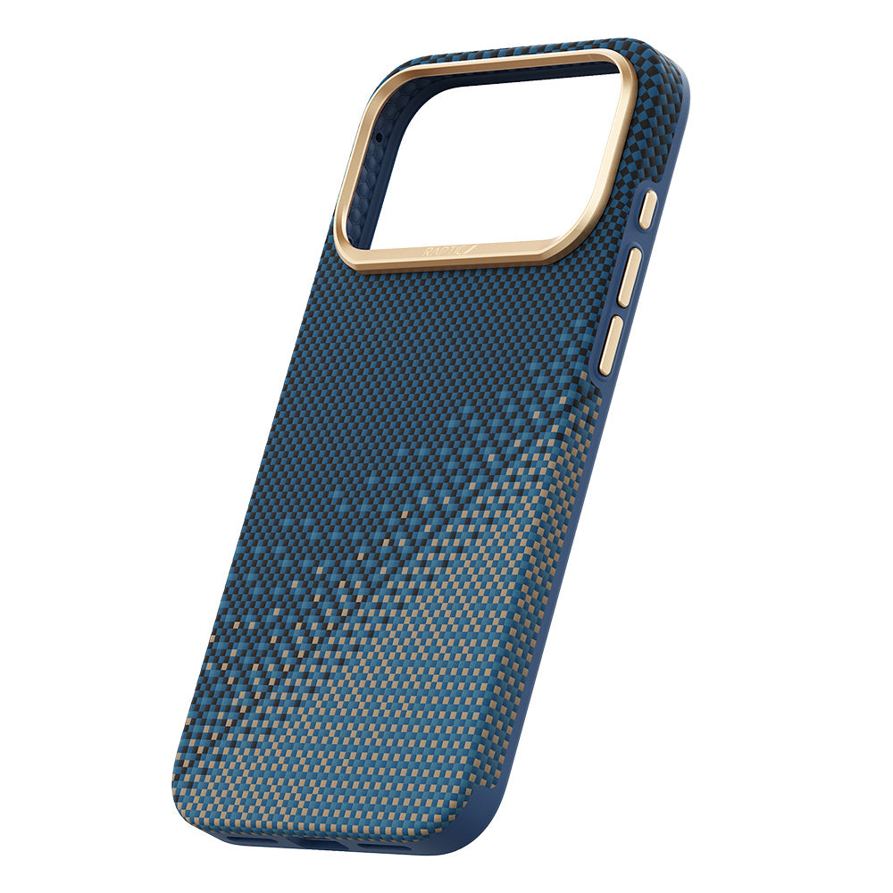 Apple iPhone 17 Pro Max Kılıf M-safe Şarj Özellikli Raptic Aramid Dual Ultra Serenity Serisi Kapak Lacivert