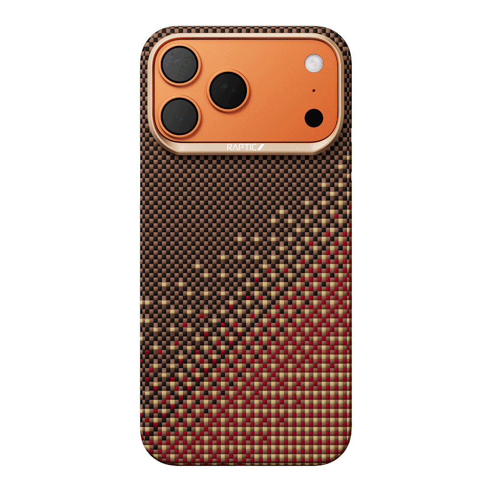 Apple iPhone 17 Pro Kılıf M-safe Şarj Özellikli Raptic Aramid Skin Serenity Serisi Kapak Kahverengi