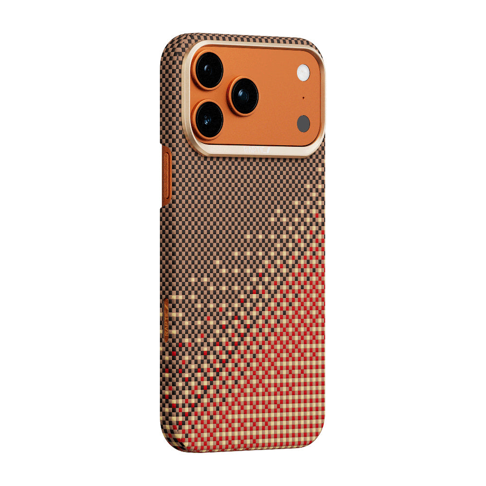 Apple iPhone 17 Pro Kılıf M-safe Şarj Özellikli Raptic Aramid Skin Serenity Serisi Kapak Kahverengi