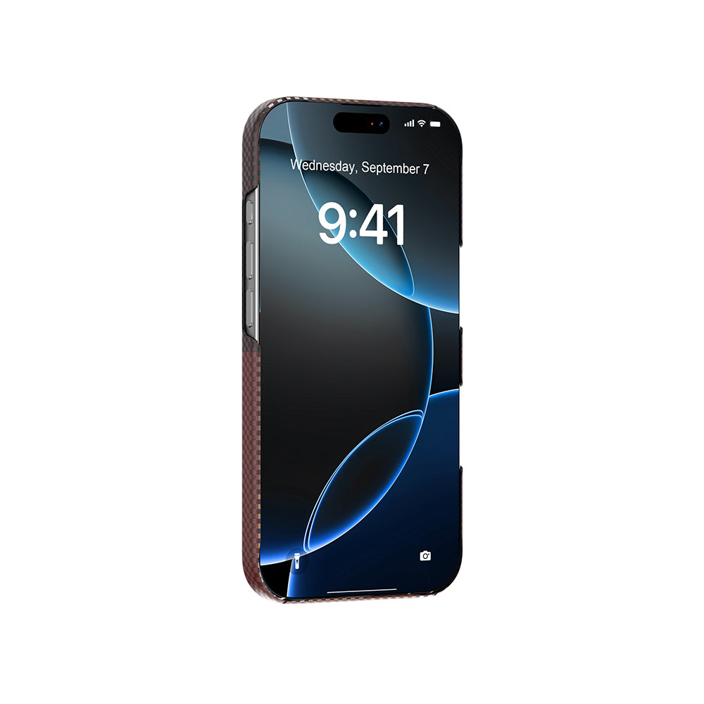 Apple iPhone 17 Pro Max Kılıf M-safe Şarj Özellikli Raptic Aramid Skin Transform Serisi Kapak Kahverengi
