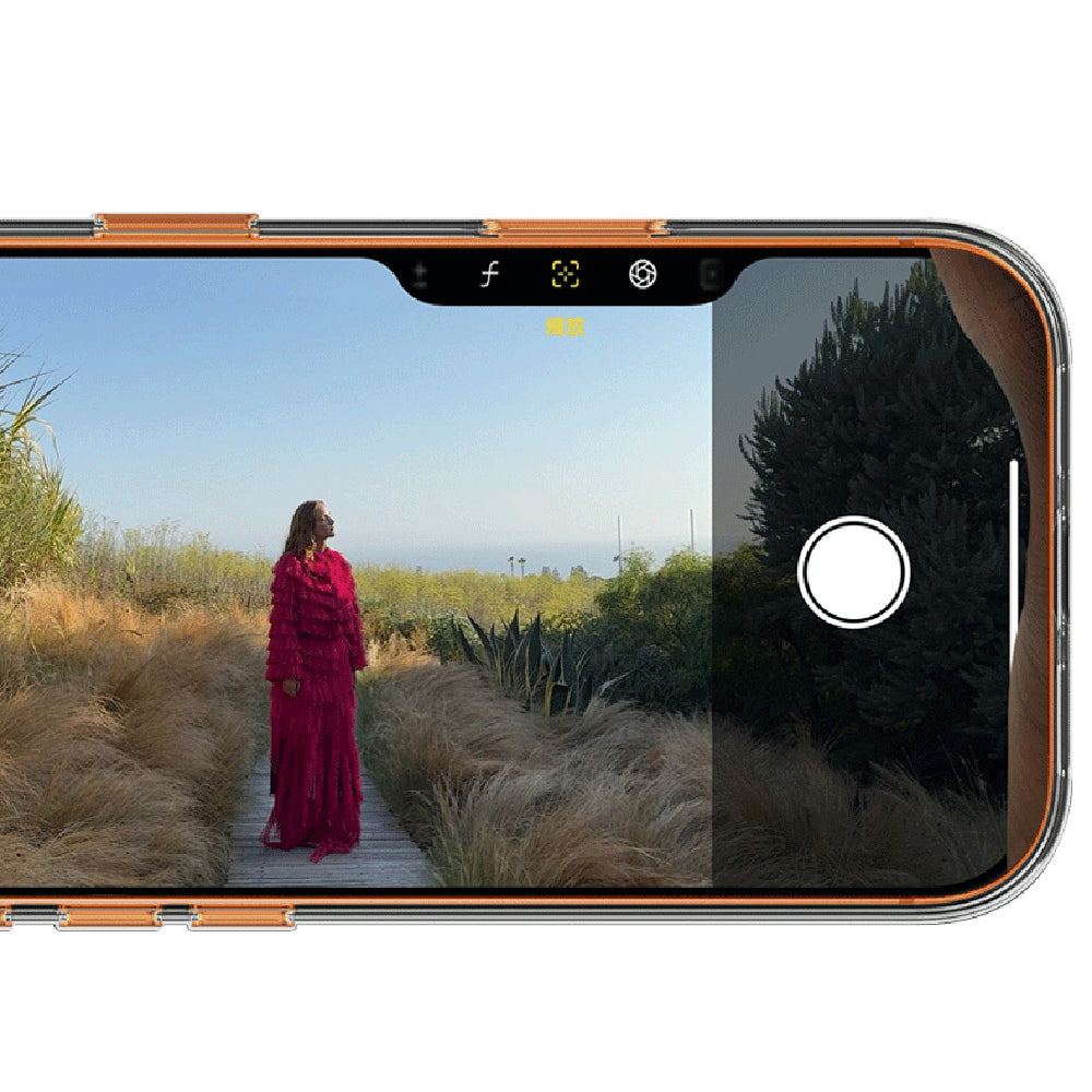Apple iPhone 17 Pro Max Kılıf M-safe Şarj Özellikli Şeffaf Tasarımlı Wlons Apel Kapak Turuncu